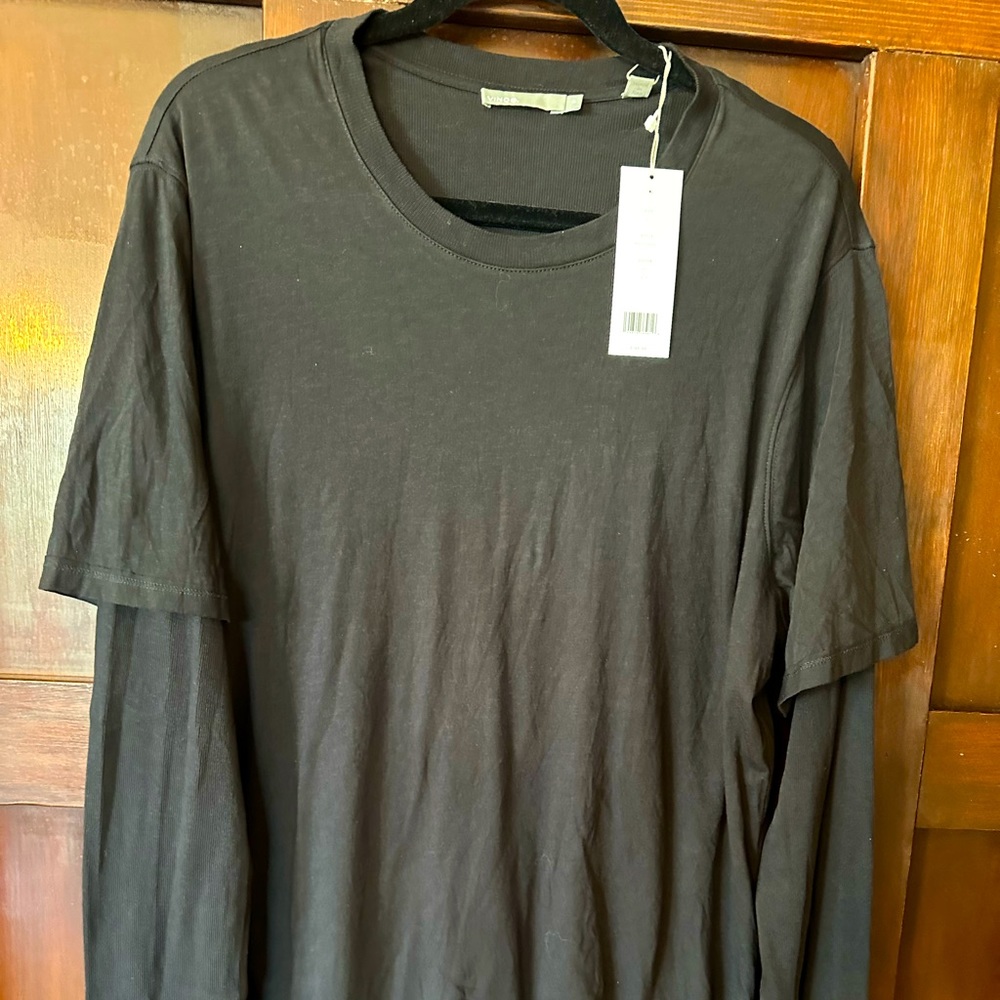 Vince oversized cotton top black